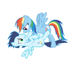 Size: 9752x7502 | Tagged: dead source, safe, artist:waranto, rainbow dash, soarin', pegasus, pony, g4, absurd resolution, duo, female, male, ship:soarindash, shipping, simple background, straight, transparent background, vector