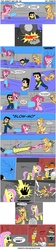 Size: 1015x4530 | Tagged: safe, artist:pheeph, applejack, fluttershy, pinkie pie, human, g4, cannon, comic, crossover, max (sam and max), princess daisy, sam (sam and max), sam and max, super mario bros., super mario land, the direct way