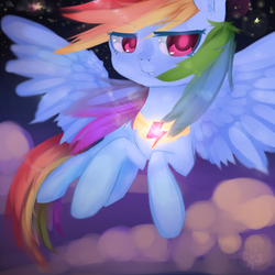 Size: 800x800 | Tagged: safe, artist:marinakirby, rainbow dash, g4, element of loyalty, female, solo