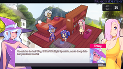 Size: 640x360 | Tagged: safe, artist:doxy, fluttershy, trixie, twilight sparkle, human, g4, fan game, game, humanized, preview, princess destiny