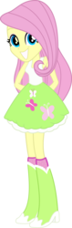 Size: 2167x6872 | Tagged: safe, artist:strumfreak, fluttershy, human, equestria girls, g4, my little pony equestria girls, arm behind back, boots, clothes, female, hands behind back, happy, high heel boots, high res, shoes, simple background, skirt, smiling, solo, transparent background, vector