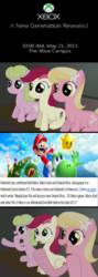 Size: 490x1383 | Tagged: safe, daisy, flower wishes, lily, lily valley, roseluck, luma, yoshi, g4, ? block, e3, exploitable meme, flower trio, lubba, male, mario, nintendo, reaction guys, reaction ponies, star bits, starship mario, super mario, super mario galaxy, super mario galaxy 2, toad (mario), xbox