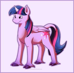 Size: 902x885 | Tagged: safe, artist:arcticwaters, twilight sparkle, classical unicorn, g4, cloven hooves, female, horn, solo, twilight sparkle (alicorn)