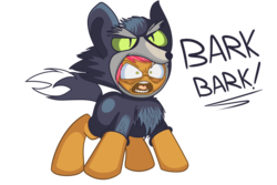 Size: 1024x683 | Tagged: safe, artist:extradan, babs seed, earth pony, pony, g4, animal costume, big babs wolf, clothes, costume, female, filly, simple background, transparent background, wolf costume