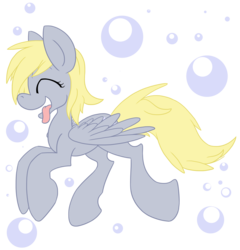 Size: 2400x2500 | Tagged: safe, artist:charlockle, derpy hooves, pegasus, pony, g4, bubble, female, happy, mare, simple background, solo, tongue out, transparent background, vector