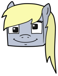 Size: 451x589 | Tagged: safe, artist:crafterkat, derpy hooves, pegasus, pony, g4, cube, female, mare, minecraft, solo