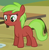 Size: 289x295 | Tagged: safe, screencap, red june, earth pony, pony, apple family reunion, g4, annoyed, apple family member, background pony, blank flank, cropped, female, filly, solo