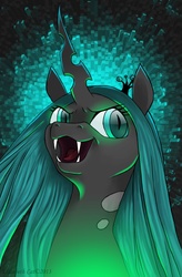 Size: 1728x2641 | Tagged: dead source, safe, artist:elizabethcat, queen chrysalis, changeling, changeling queen, g4, female, solo