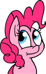 Size: 476x763 | Tagged: dead source, safe, artist:strangiesleepy, pinkie pie, earth pony, pony, g4, :t, cute, diapinkes, female, mare, simple background, solo, transparent background