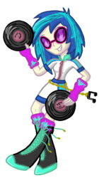 Size: 2400x4272 | Tagged: safe, artist:inkrose98, dj pon-3, vinyl scratch, equestria girls, g4, humanized, music, record, simple background, transparent background