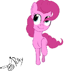 Size: 379x363 | Tagged: safe, artist:pikapetey, pinkie pie, earth pony, pony, g4, animated, female, frame by frame, solo, swag, swagging, toon boom, traditional animation, walk cycle