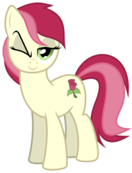 Size: 4570x6000 | Tagged: safe, artist:andy price, artist:masem, idw, roseluck, earth pony, pony, g4, absurd resolution, bedroom eyes, female, idw showified, show accurate, simple background, solo, transparent background, vector, wink