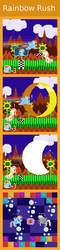 Size: 440x1820 | Tagged: safe, artist:zztfox, derpy hooves, fluttershy, rainbow dash, pegasus, pony, g4, comic, crossover, female, mare, pixel art, sonic the hedgehog (series), special stage