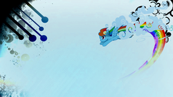 Size: 1920x1080 | Tagged: safe, artist:zoxxiify, rainbow dash, g4, flying, vector, wallpaper