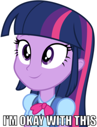 Size: 3839x5000 | Tagged: safe, artist:ambassad0r, twilight sparkle, equestria girls, g4, my little pony equestria girls, absurd resolution, i'm okay with this, reaction image, simple background, solo, transparent background, twismile, vector