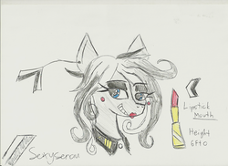 Size: 1169x850 | Tagged: safe, artist:lawrencexviii, oc, oc only, beautrnhorst/sexysenau class, lipstick, sexysenau, traditional art