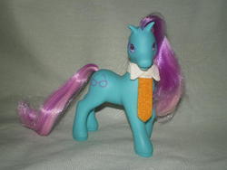 Size: 640x480 | Tagged: safe, photographer:lancer, miss teacher, earth pony, pony, g2, female, mare, necktie, photo, solo, toy
