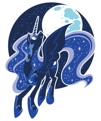 Size: 500x600 | Tagged: dead source, safe, artist:yousukou, nightmare moon, pony, g4, female, moon, solo