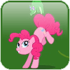 Size: 100x100 | Tagged: safe, artist:kero444, gummy, pinkie pie, g4, animated, avatar, bouncing, icon, small, tiny