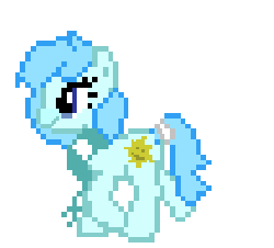 Size: 530x480 | Tagged: safe, artist:sunshinesmilespony, oc, oc only, oc:sunshine smiles, earth pony, pony, animated, clothes, desktop ponies, pixel art, scarf, simple background, solo, sprite, transparent background, trotting, walking