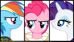 Size: 5418x3095 | Tagged: safe, artist:tim015, pinkie pie, rainbow dash, rarity, g4