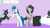 Size: 1920x1080 | Tagged: safe, artist:verminshy, dj pon-3, octavia melody, vinyl scratch, changeling, g4, bass cannon, bow