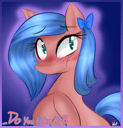 Size: 2976x3096 | Tagged: safe, artist:blup-chan, oc, oc only, oc:skye, blushing, dialogue, solo