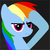 Size: 420x419 | Tagged: safe, artist:machinaezero, rainbow dash, g4, call of duty, call of duty: black ops 2, emblem, emblem editor, female, rainbow dash salutes, salute, solo