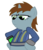 Size: 900x1050 | Tagged: safe, artist:psalmie, oc, oc only, oc:littlepip, pony, unicorn, fallout equestria, clothes, fanfic, fanfic art, female, jumpsuit, mare, pipbuck, simple background, solo, transparent background, vault suit, vector