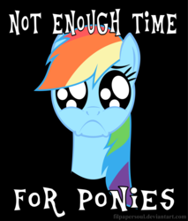 Size: 2263x2654 | Tagged: safe, artist:filpapersoul, rainbow dash, g4, female, image macro, sad, sad eyes, solo