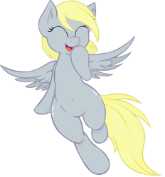 Size: 1340x1443 | Tagged: safe, artist:bork88, artist:joey darkmeat, derpy hooves, pegasus, pony, g4, colored, female, happy, mare, simple background, solo, transparent background, vector, wide hips