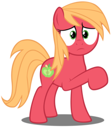 Size: 4810x5509 | Tagged: safe, artist:overmare, big macintosh, g4, absurd resolution, implied transformation, implied transgender transformation, macareina, rule 63, simple background, solo, transparent background, vector