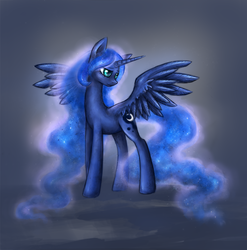 Size: 1000x1011 | Tagged: safe, artist:munadrake, princess luna, g4, female, solo