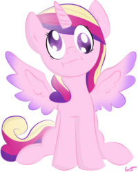 Size: 6000x7500 | Tagged: safe, artist:chaoticdiscord, princess cadance, alicorn, pony, g4, absurd resolution, derp, female, simple background, solo, transparent background, younger