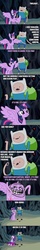 Size: 500x3121 | Tagged: artist needed, safe, twilight sparkle, equestria girls, g4, adventure time, comic, crossover, equestria girls drama, finn the human, male, trollface