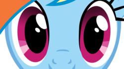 Size: 1920x1080 | Tagged: safe, rainbow dash, g4, close-up, eyes, female, simple background, solo, stare, transparent background, vector