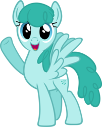 Size: 6000x7420 | Tagged: safe, artist:moongazeponies, spring melody, sprinkle medley, pegasus, pony, g4, absurd resolution, female, happy, mare, simple background, smiling, solo, spread wings, standing, transparent background, vector, waving, wings
