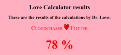 Size: 635x288 | Tagged: safe, cloudchaser, flitter, g4, love calculator