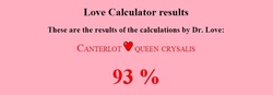 Size: 830x288 | Tagged: safe, queen chrysalis, g4, canterlot, love calculator