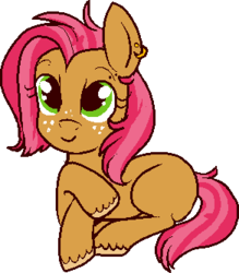 Size: 292x334 | Tagged: safe, artist:lulubell, babs seed, earth pony, pony, g4, female, simple background, solo, transparent background, unshorn fetlocks