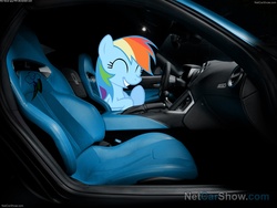 Size: 1600x1200 | Tagged: dead source, safe, artist:chevrolet-evilimpala, rainbow dash, pony, g4, car, car interior, dodge viper, ponies in real life