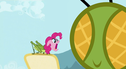 Size: 300x166 | Tagged: safe, edit, pinkie pie, bug pony, cricket (insect), insect, pony, g4, wat