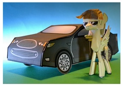 Size: 2277x1590 | Tagged: safe, artist:puffinstudios, wild fire, g4, car, papercraft, photo, sibsy