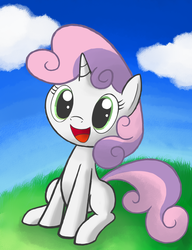 Size: 1000x1300 | Tagged: safe, artist:cyberfire22, sweetie belle, g4, female, sitting, solo