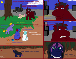Size: 1262x981 | Tagged: safe, artist:mrpaint, fluffy pony, feral fluffy pony, fluffy pony foals, fluffyshy, smarty friend