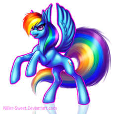 Size: 709x656 | Tagged: safe, artist:killer-sweet, rainbow dash, g4, female, solo