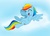 Size: 1073x767 | Tagged: safe, artist:flash-fox1, rainbow dash, g4, female, flying, solo