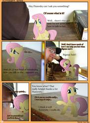 Size: 900x1235 | Tagged: safe, fluttershy, human, g4, brony, comic, irl, irl human, photo, ponies in real life, text