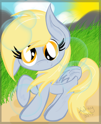 Size: 1852x2264 | Tagged: safe, artist:kelsey139, derpy hooves, g4, bubble, cute, female, filly, solo
