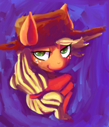 Size: 1307x1521 | Tagged: safe, artist:fauxsquared, applejack, g4, bandana, female, looking at you, portrait, solo